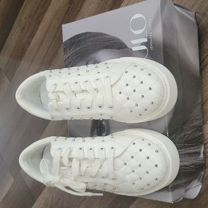 JLO white sneaker shoes